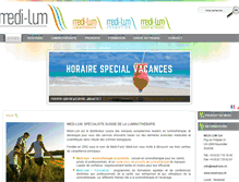 Tablet Screenshot of medi-lum.ch